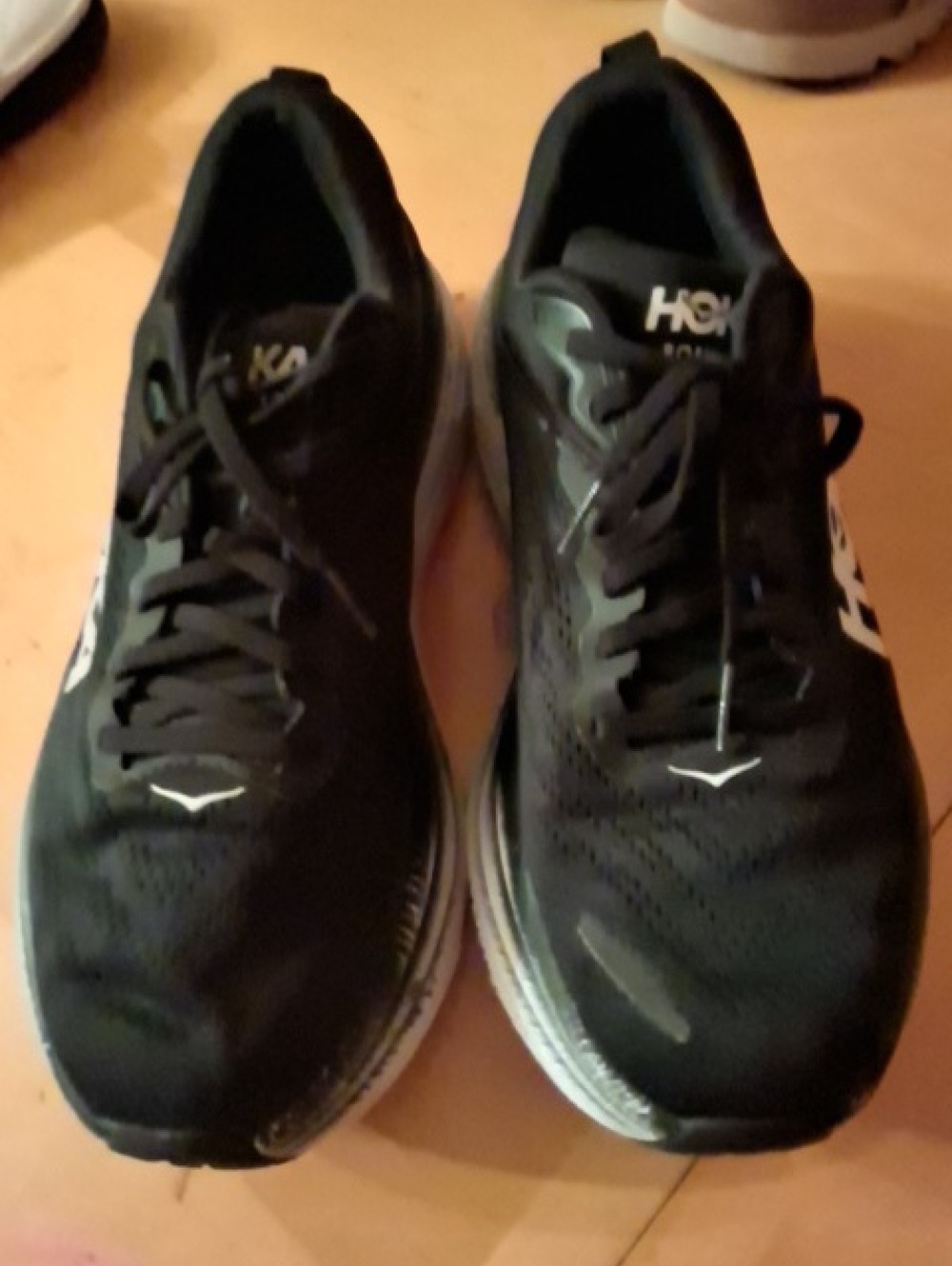 Hoka Black Running Sneakers with White Accents